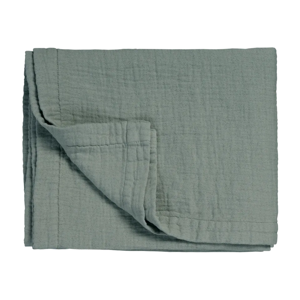 Vandyck Pure 68 pledd 160x250 sage green bomull
