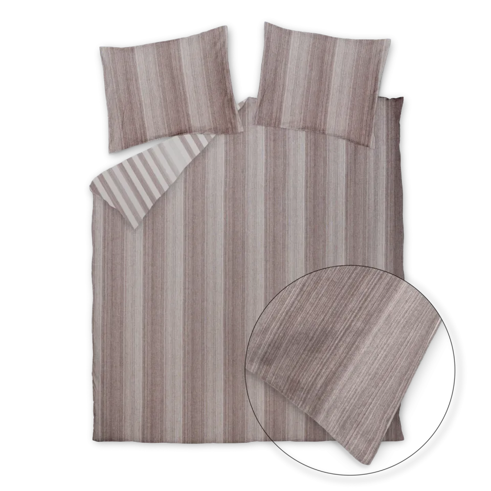 Vandyck Home Brenta XL sengesett 260x240 truffle flanell