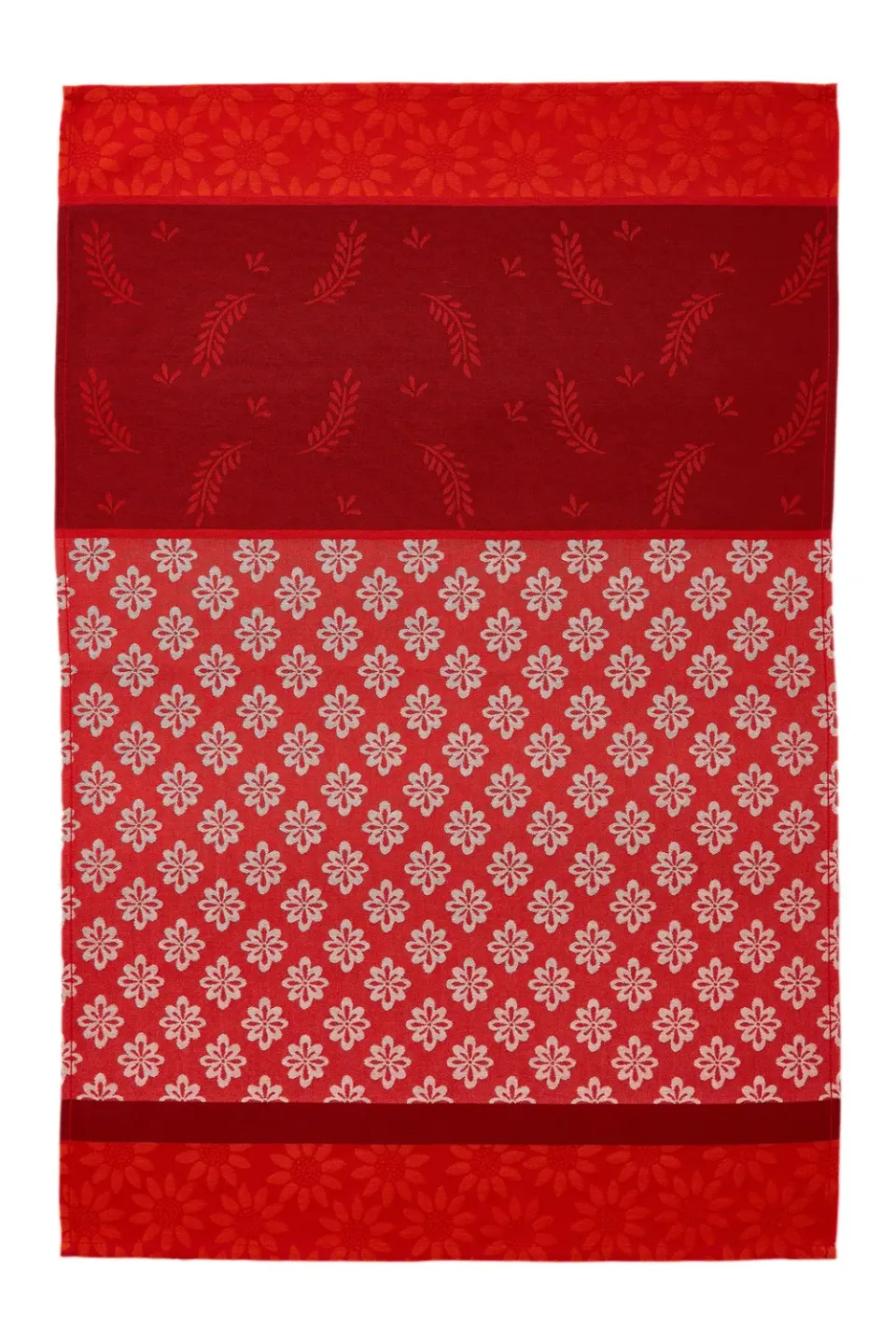 Coucke Bastide Jacquard kjøkkenhåndkle rødt 50x75 cm bomull