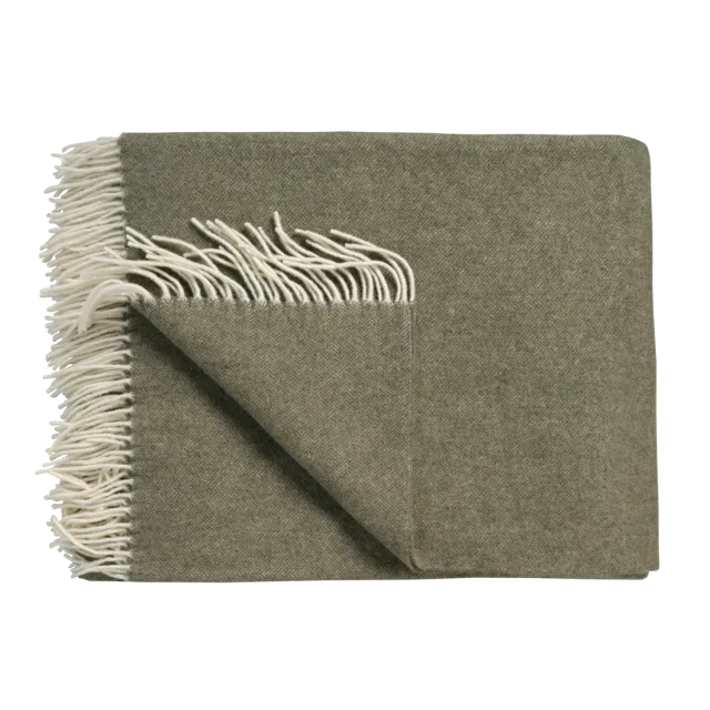 Vandyck Home Serina pledd thyme ull 130x220
