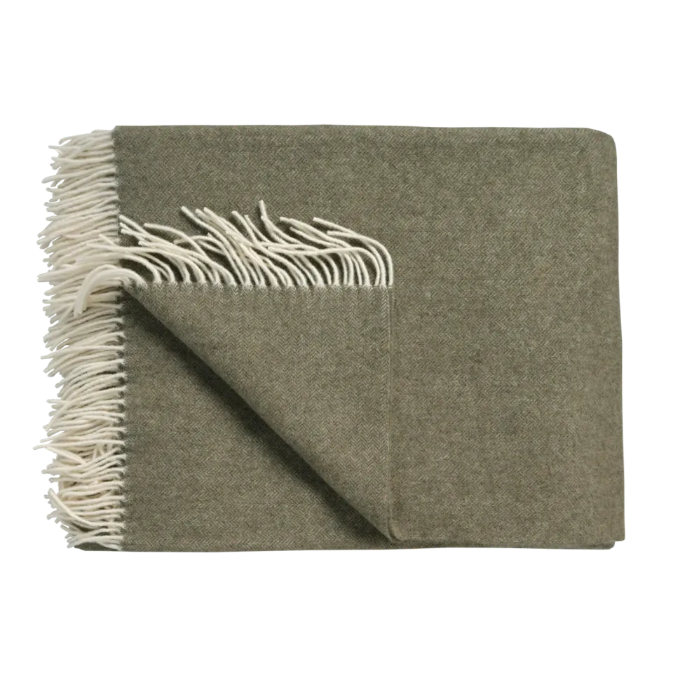 Vandyck Home Serina pledd thyme ull 130x220