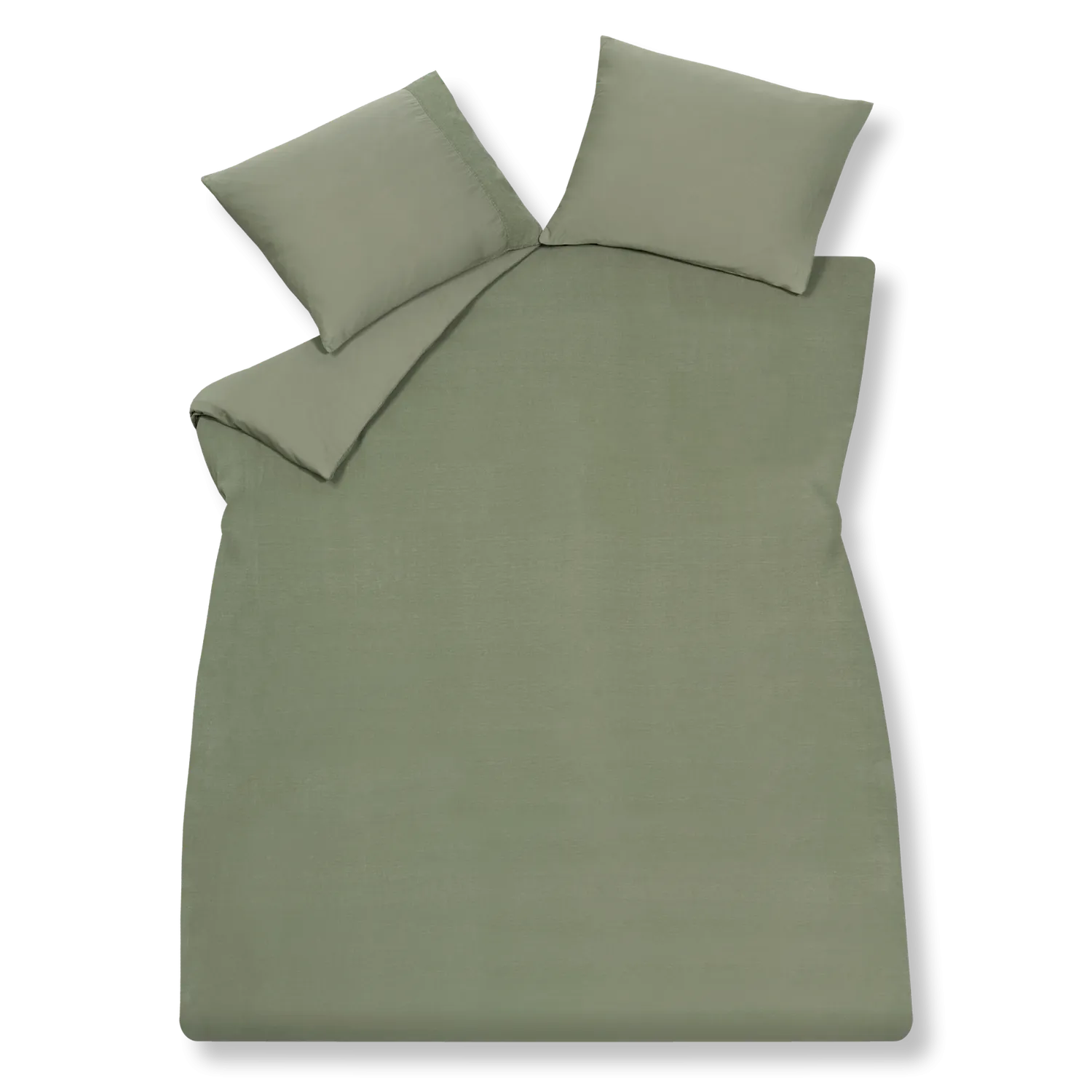 Vandyck Pure 07 sengesett earth green 140x200 lin/bomull