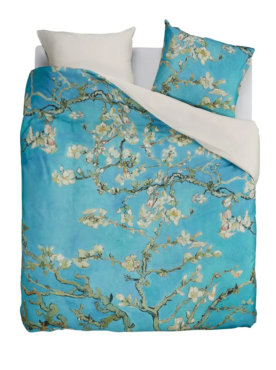 Beddinghouse Van Gogh Almond Blossom dynetrekk 200x200 blå sateng