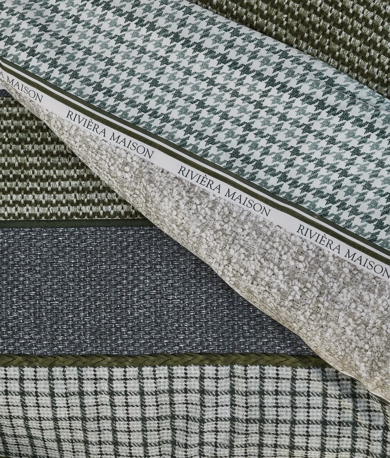 Riviera Maison Tailor dynetrekk blågrønn enkelt 140x200 cm