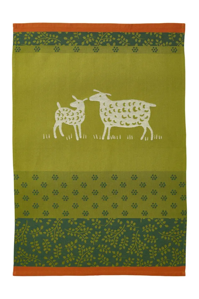 Coucke Sheep kjøkkenhåndkle grønn 50x75 cm bomull