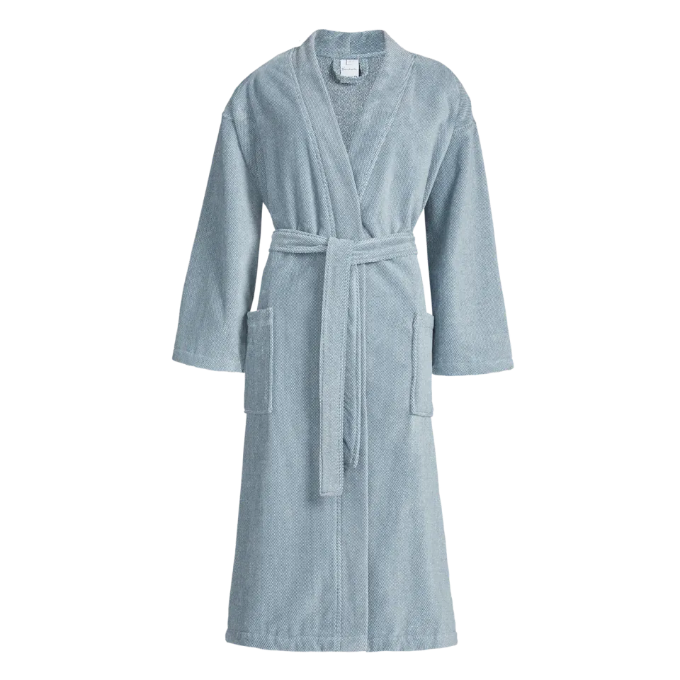 Vandyck Kyoto badekåpe faded denim økologisk bomull