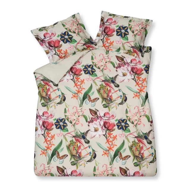 Vandyck Flower Mix dynetrekksett cream tan 200x200 sateng