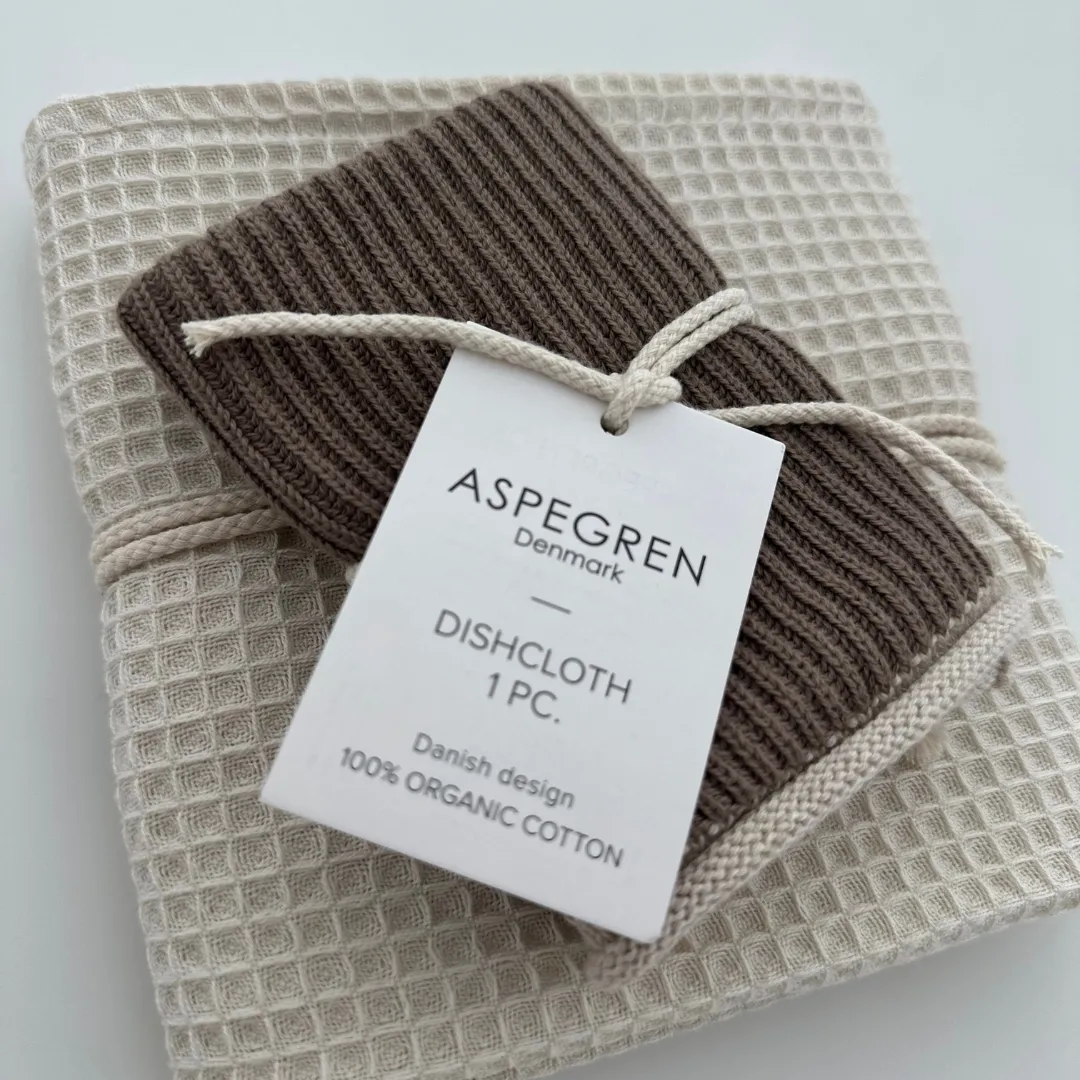 Aspegren Denmark Ripple Truffle oppvaskklut 26x26 cm økologisk