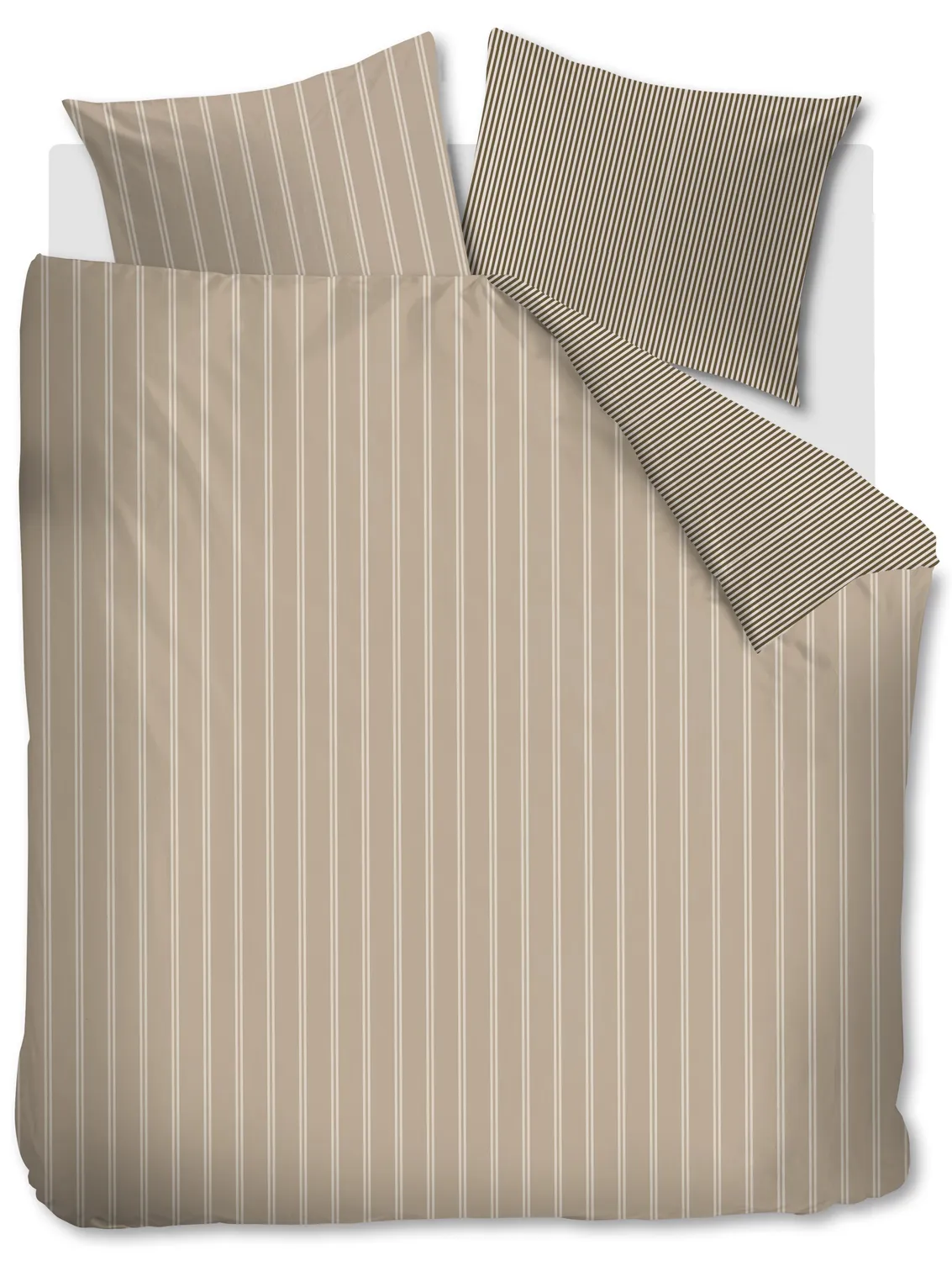vtwonen Mini Stripe dynetrekk 140x220 naturel bomull