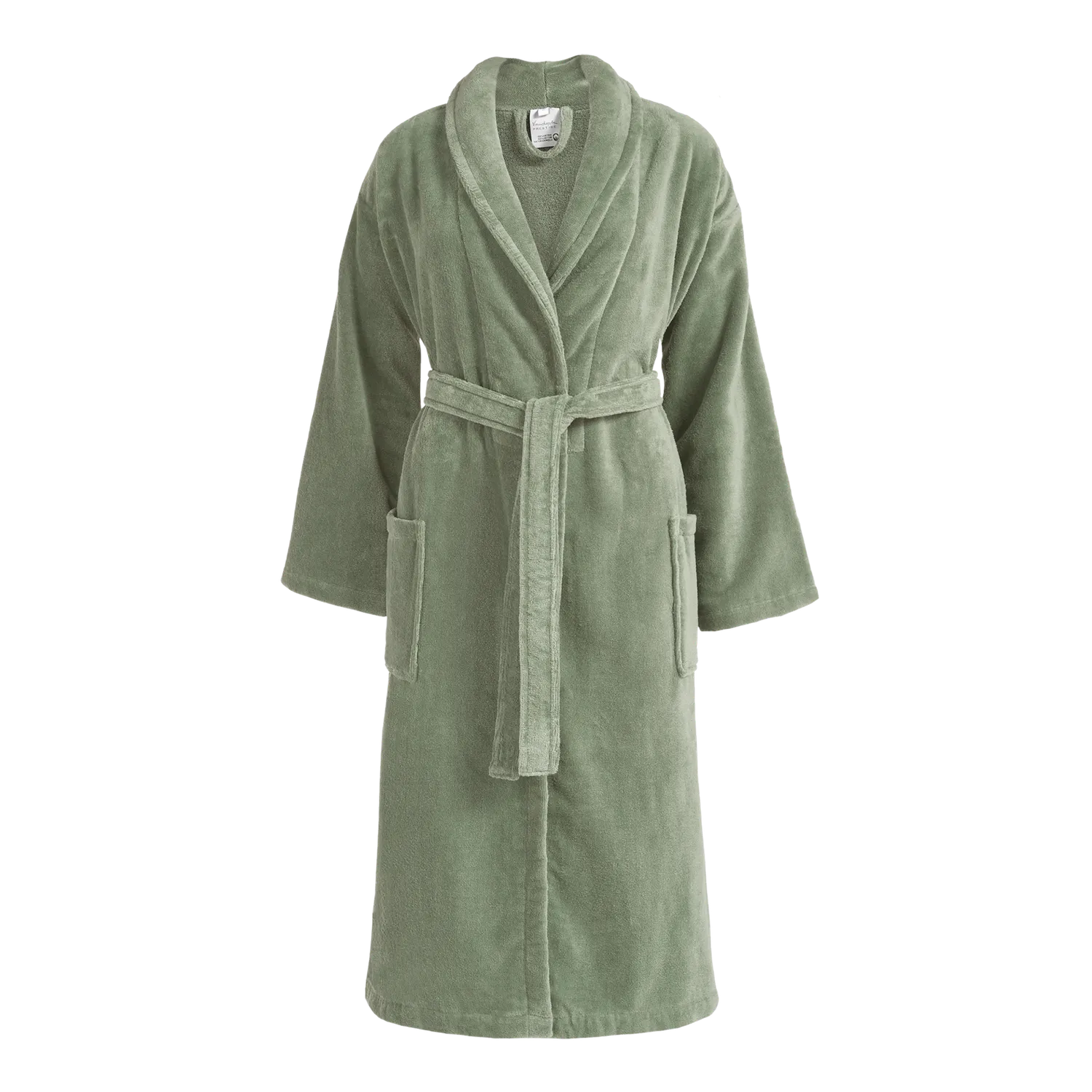Vandyck Prestige Uni badekåpe smoke green Medium velur
