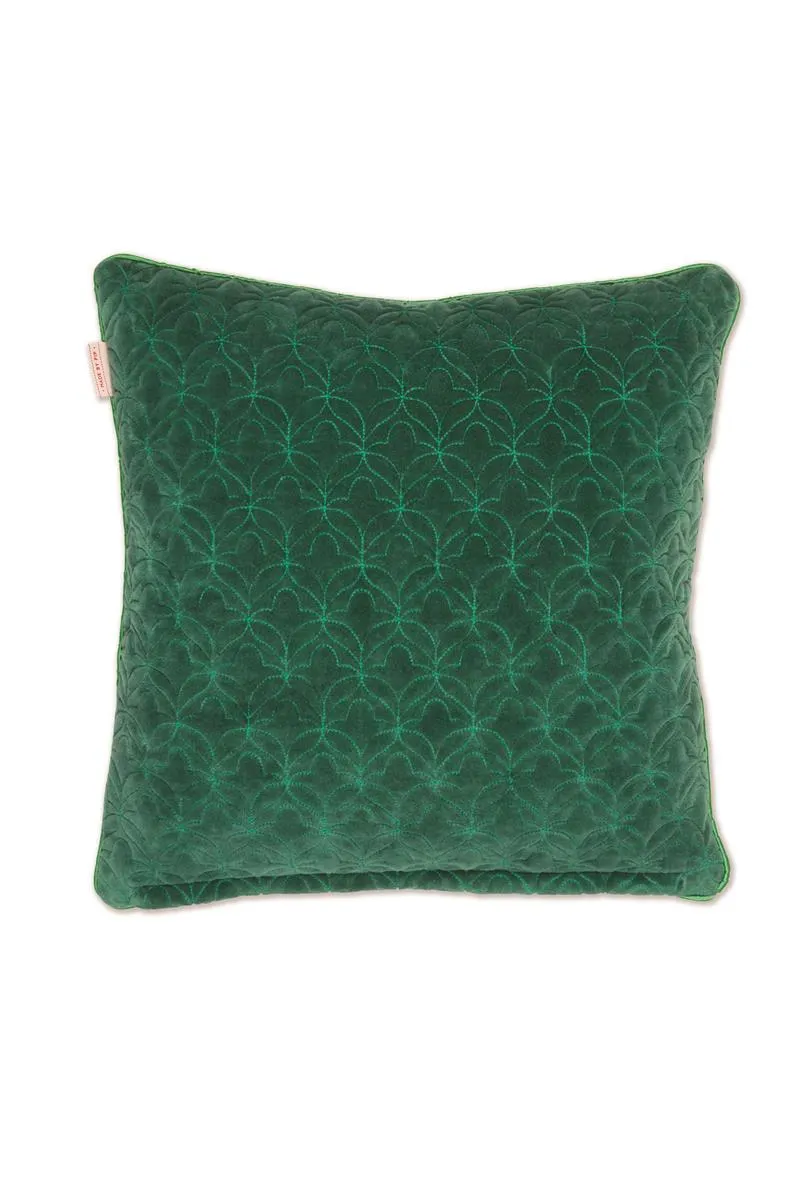 Pip Studio Quilty Dreams pyntepute grønn 45x45 cm fløyel