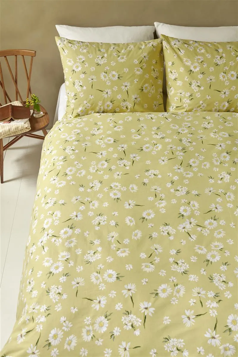 Ariadne at Home Daisies dynetrekk 140x200 lysegul blomster