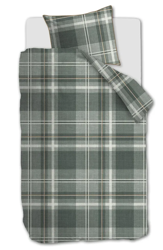 Rivièra Maison Tartan Check sengetrekk 240x200 cm grønn rutete