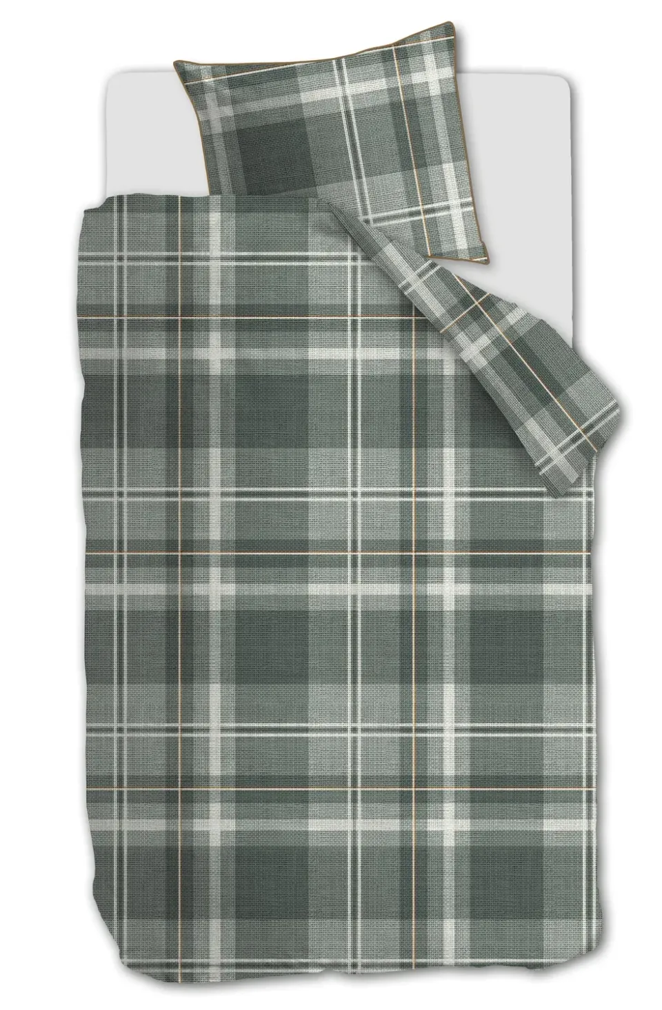 Rivièra Maison Tartan Check sengetrekk 240x200 cm grønn rutete