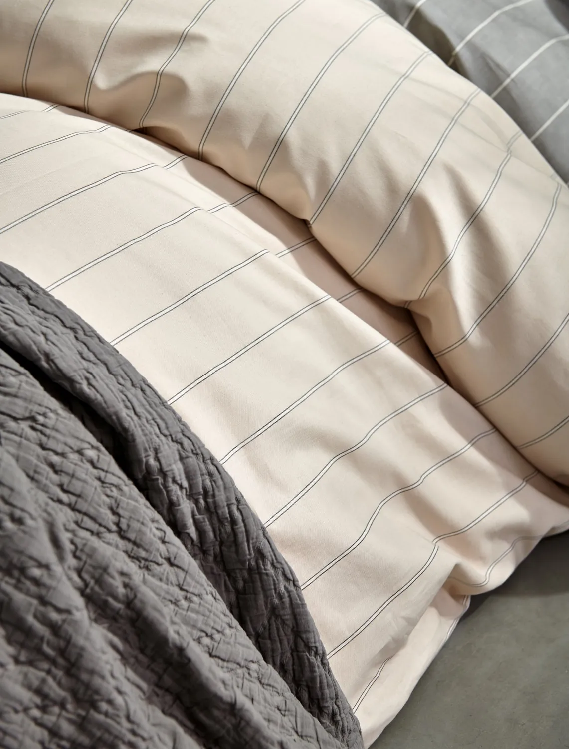 Vandyck Home Puglia dynetrekksett cream tan 200x200 percale