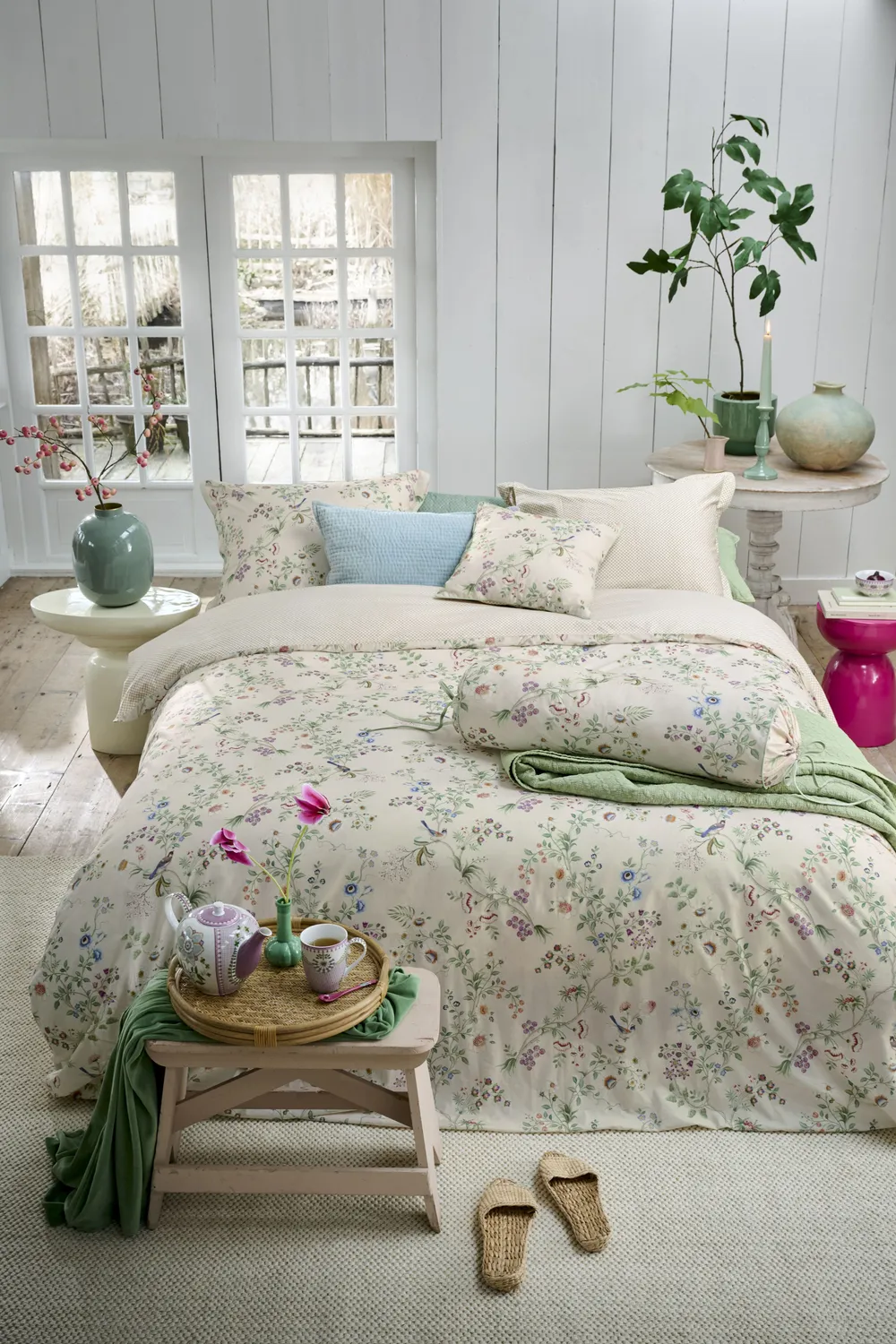 Pip Studio Lotus Lullaby dynetrekk offwhite 200x200 bomull