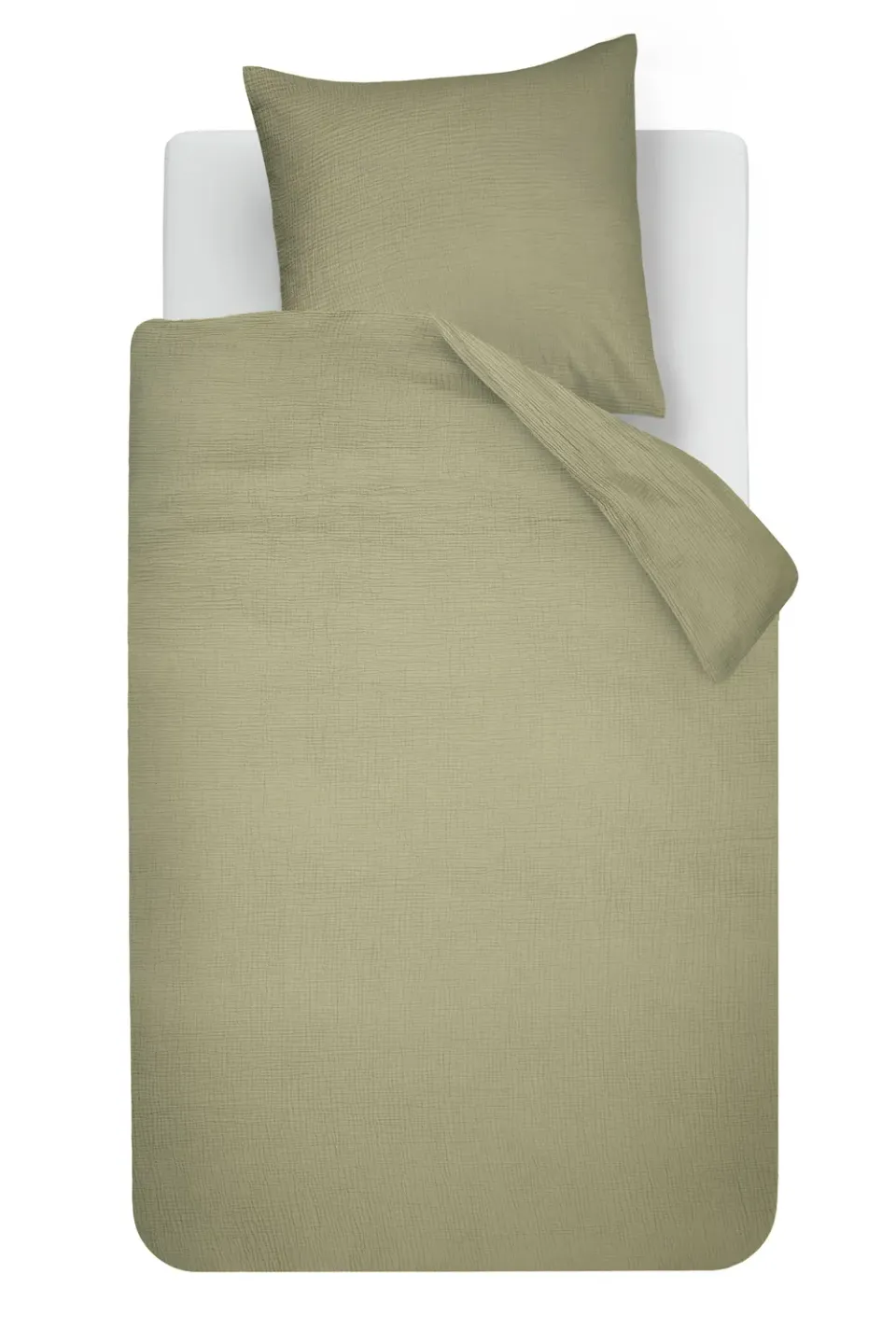 Beddinghouse Mist dynetrekk 140x200 grønn muslin