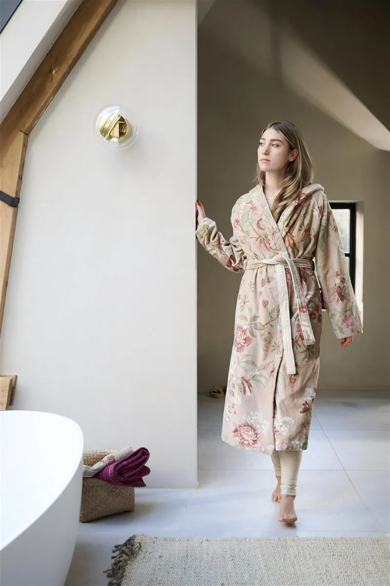 Pip Studio Secret Garden badekåpe khaki blomster