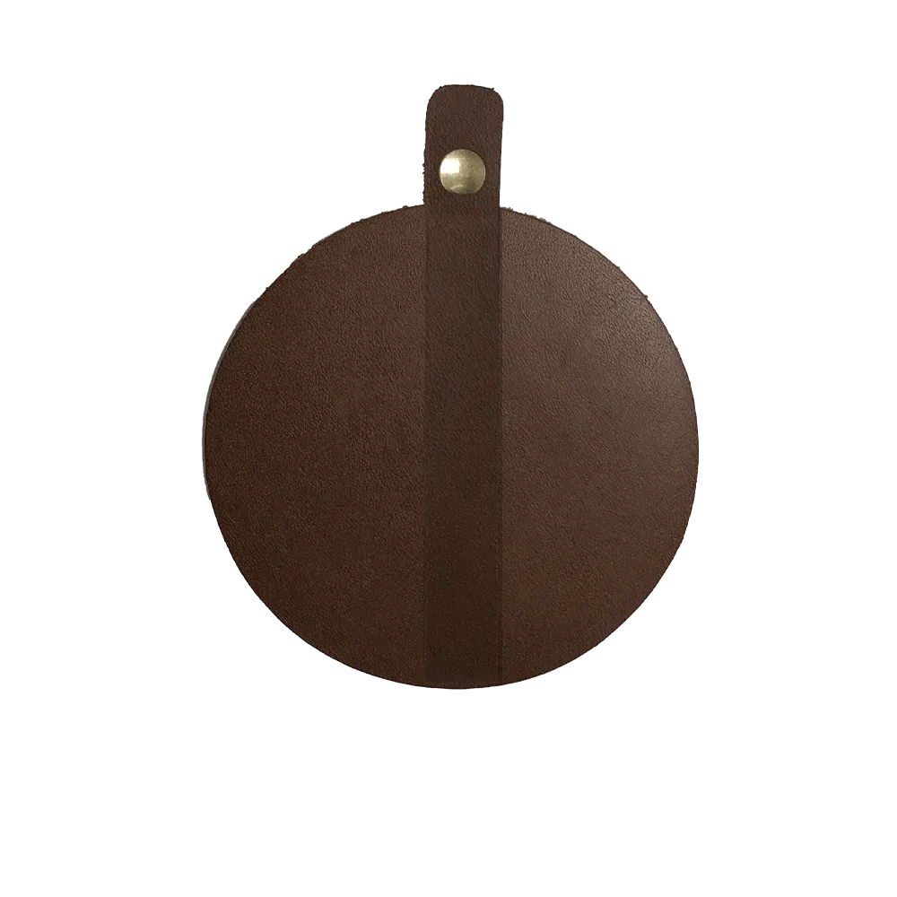 Xapron bøffel glassbrikker runde 4-pk skinn