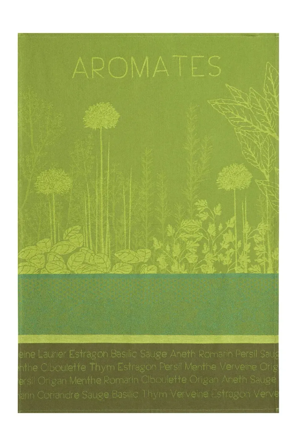 Coucke Garden Herbs kjøkkenhåndkle 50x75 grønn bomull