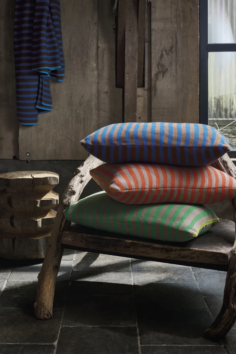 Pip Studio Bonsoir Stripe pyntepute 40x60 cm blå