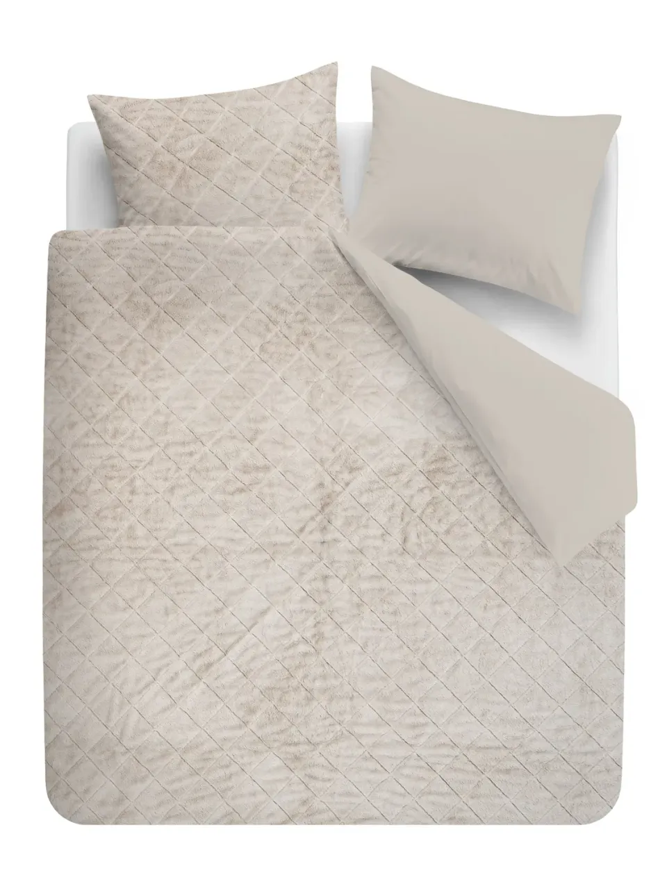 Rivièra Maison Dreamfur dynetrekk 140x200 sand myk plysj