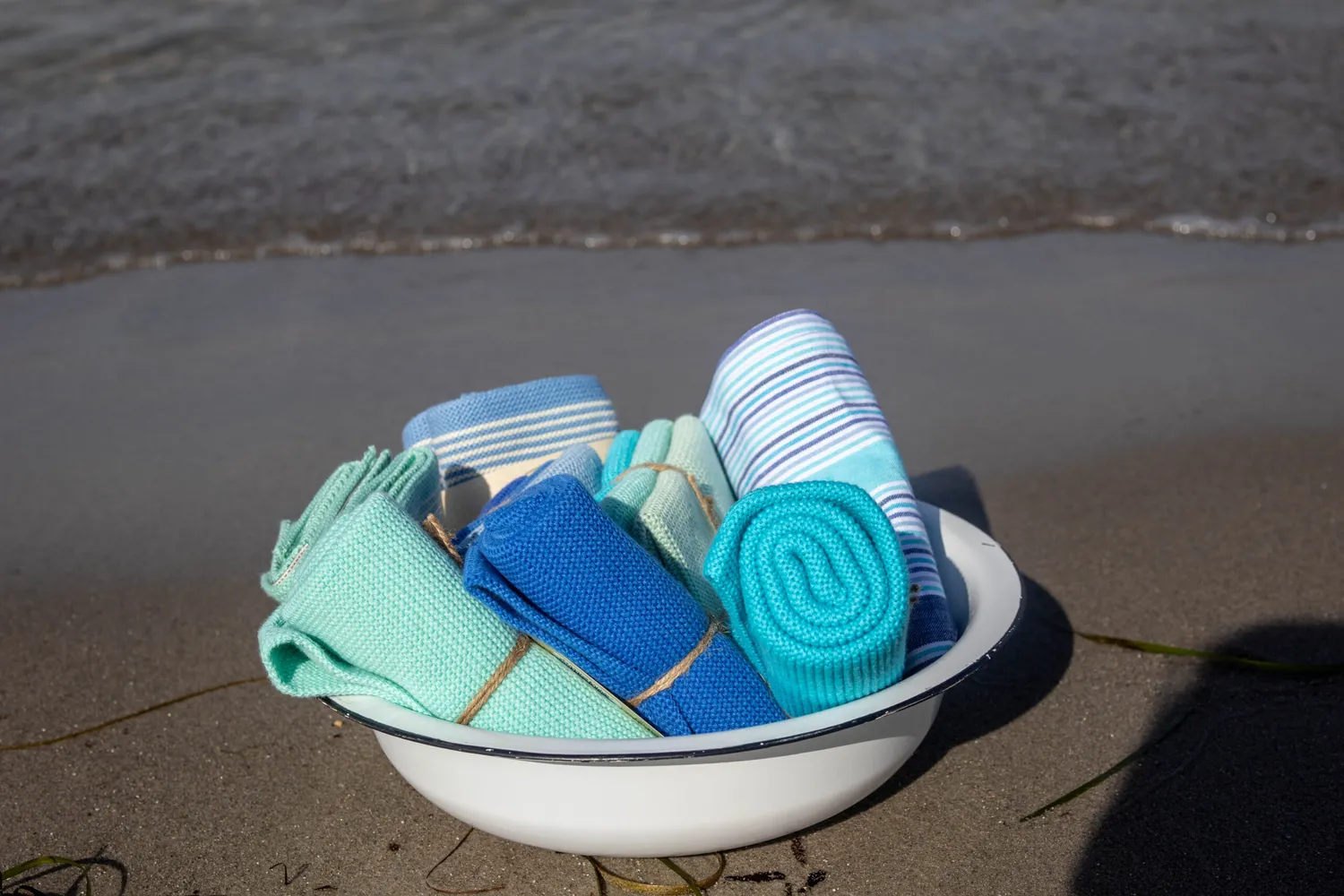 Solwang Design håndkle lys klar aqua 1 stk økologisk