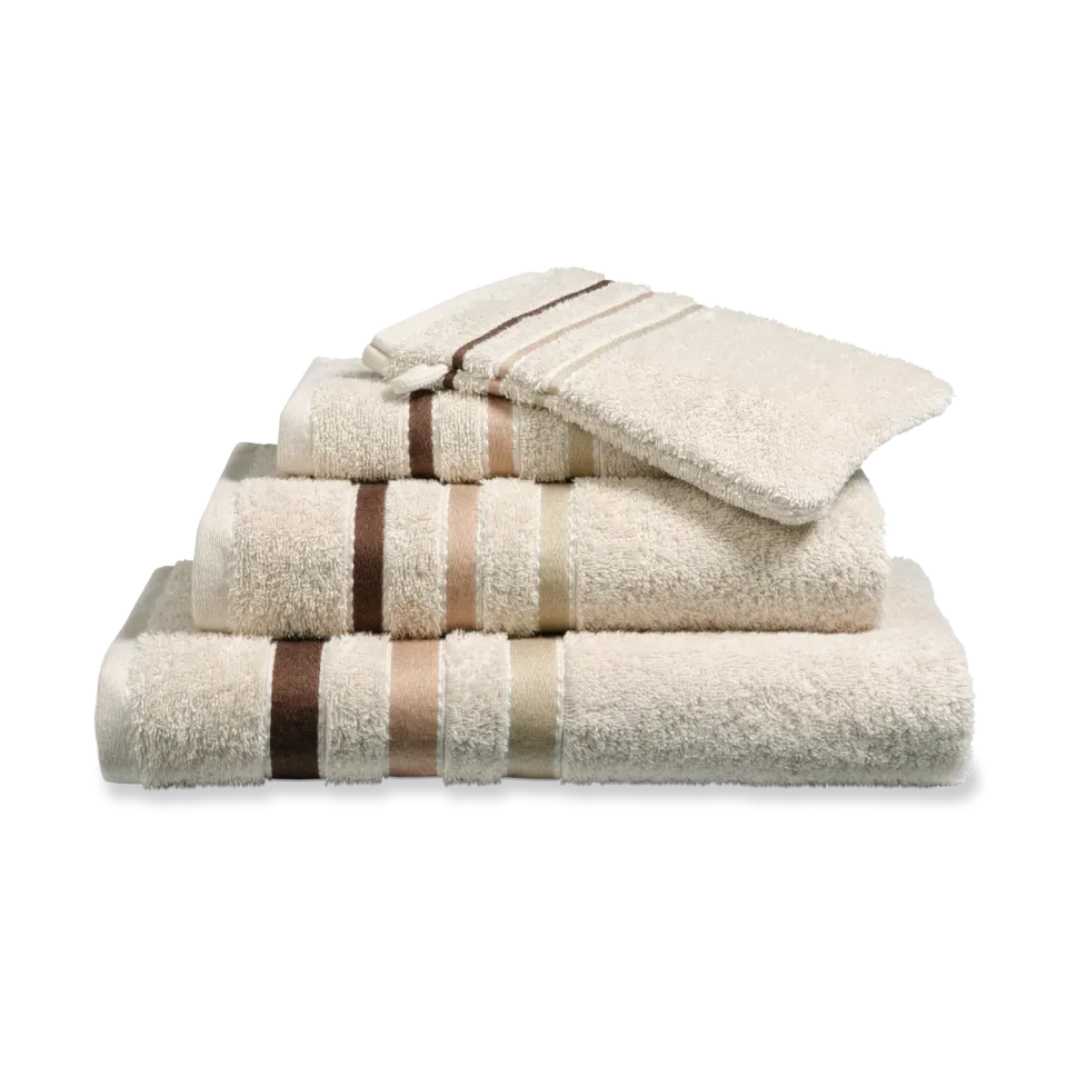 Vandyck Prestige Lines håndkle cream tan 60x110 stripet