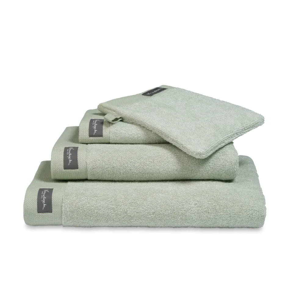Vandyck Home Mouline håndkle smoke green melert