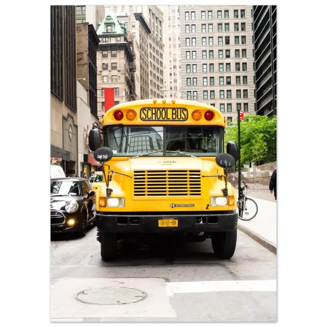 Hellstrøm School bus NYC kunsttrykk 40x60 cm halvblank