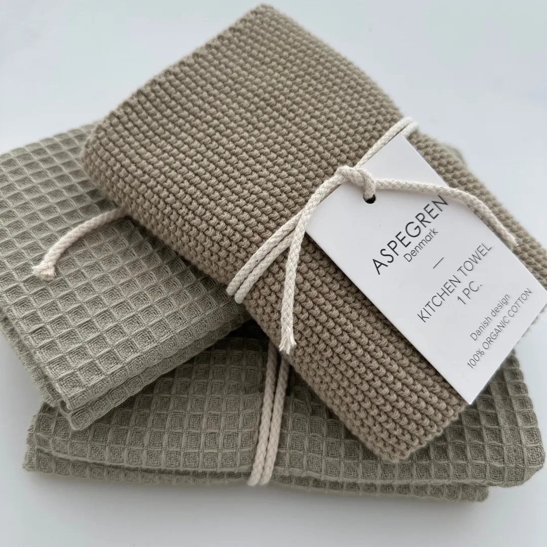 Aspegren Denmark Solid kjøkkenhåndkle Sesame 40x50 økologisk