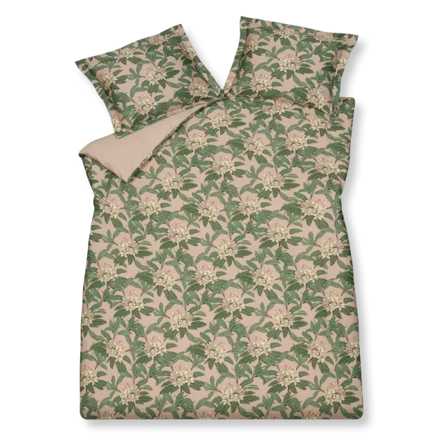 Vandyck Evergreen sengetøy praline 2-persons blomstret
