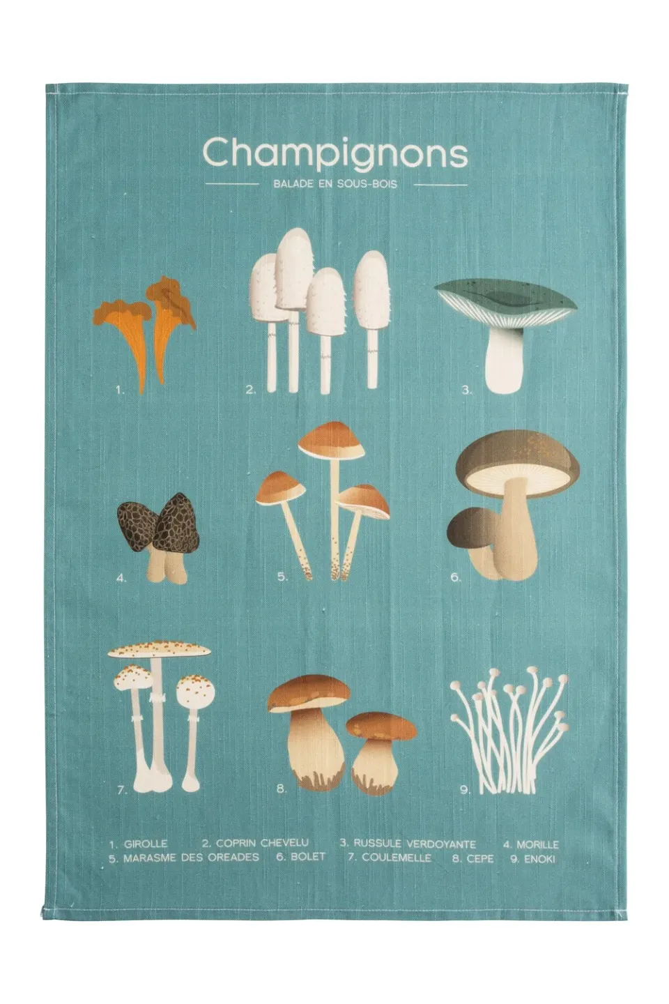 Coucke Woodland Walk kjøkkenhåndkle blå 50x75 cm