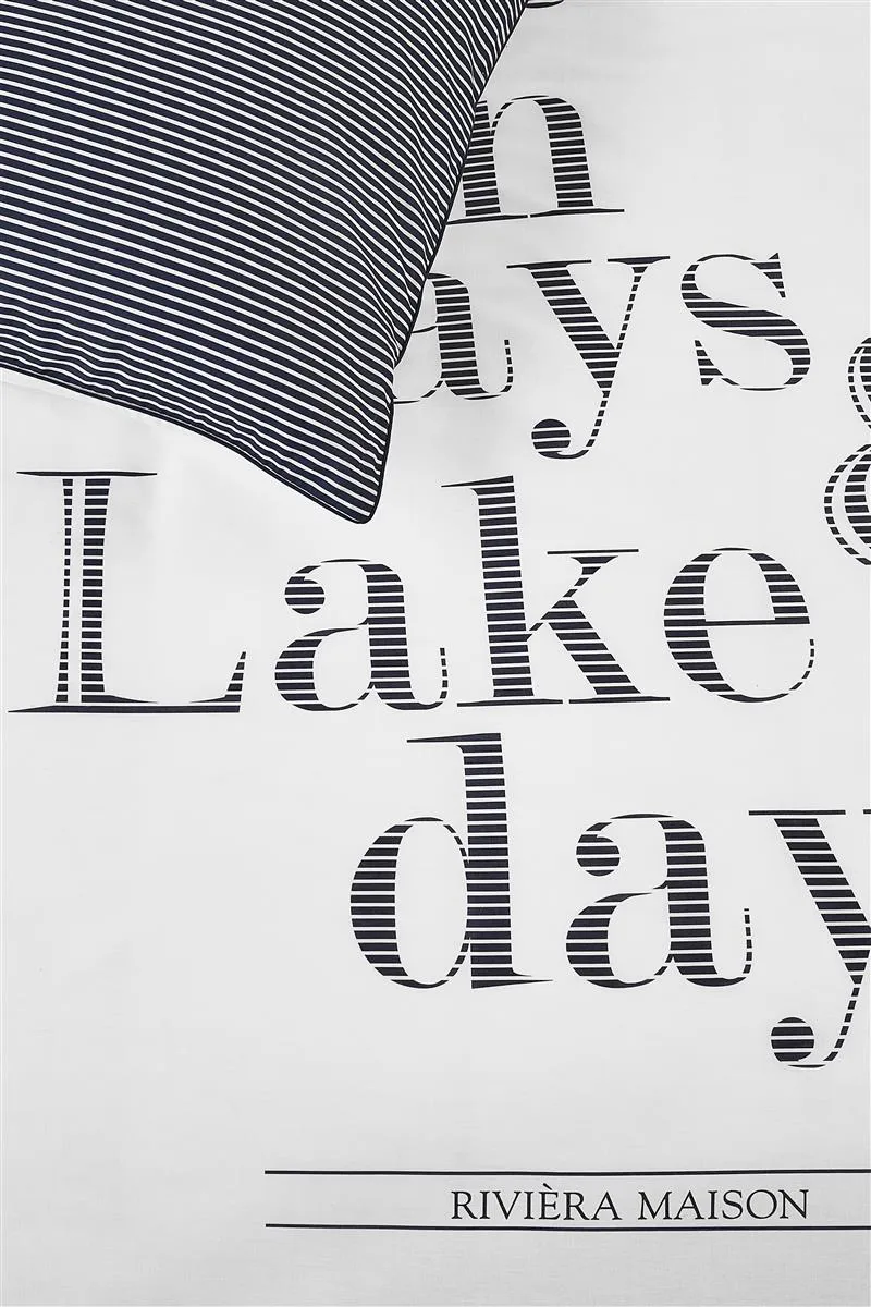 Rivièra Maison Lake Days dynetrekk 240x200 marineblå