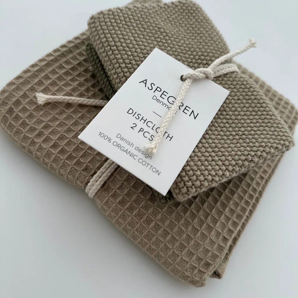 Aspegren Denmark North viskestykke Green Tea 50x70 cm økologisk