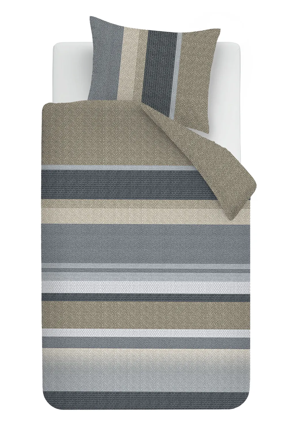 Beddinghouse Nyls dynetrekk 140x200 blå flanell