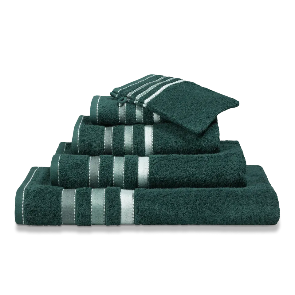 Vandyck Prestige Lines håndkle dark green 60x110 stripete