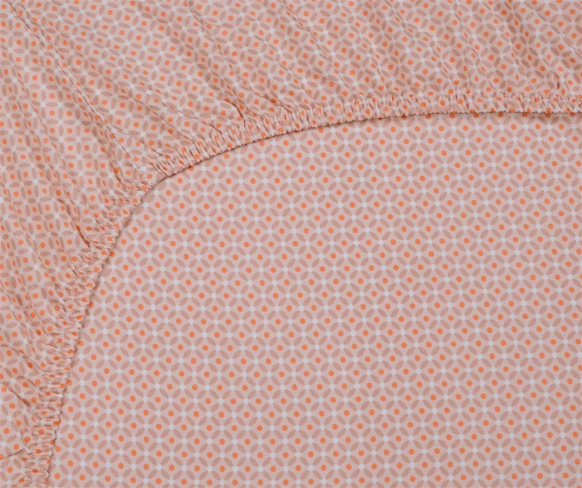 Pip Studio Cross Stitch laken 160x200 korall bomull