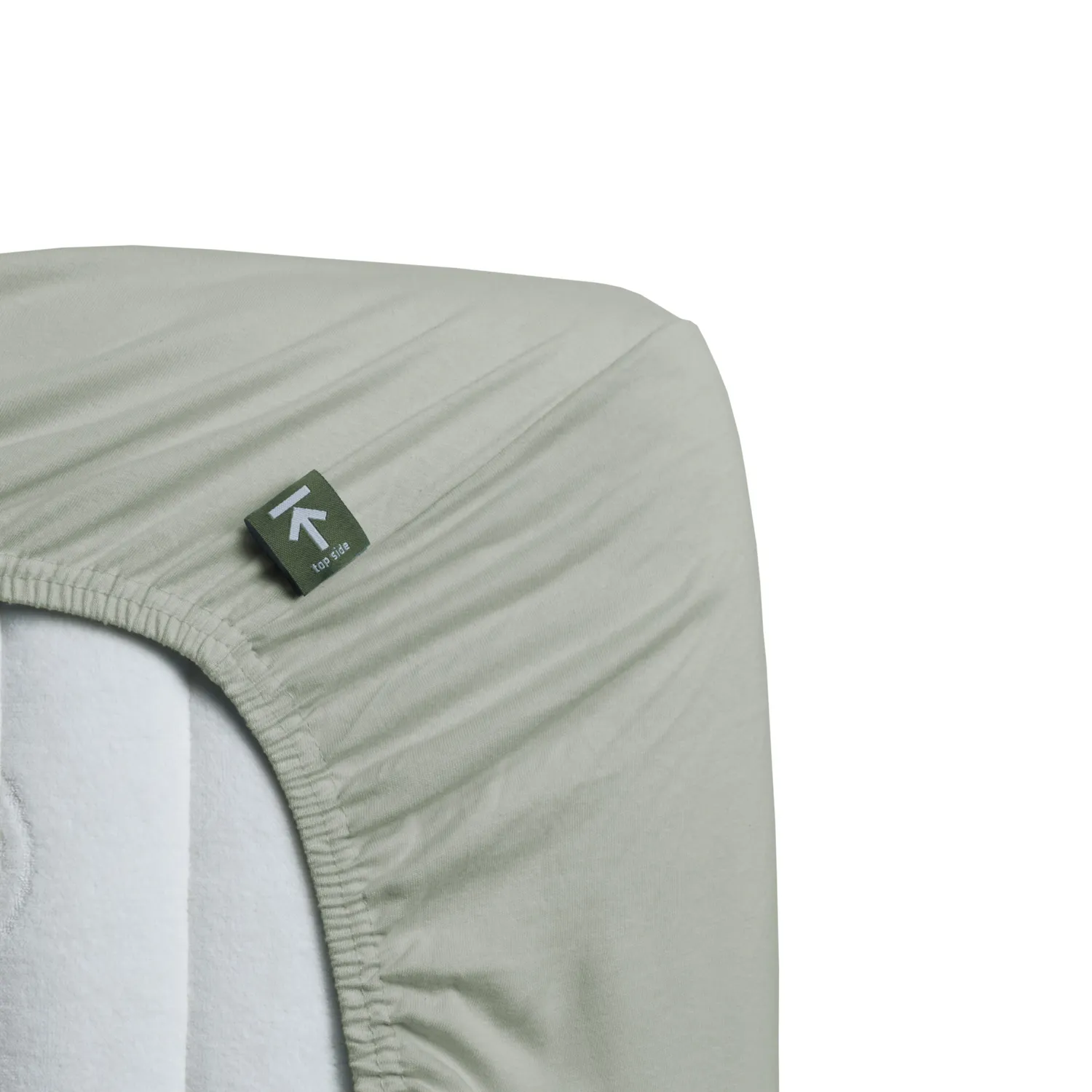 Beddinghouse Jersey Stretch splittlaken 160x200/220 grågrønn