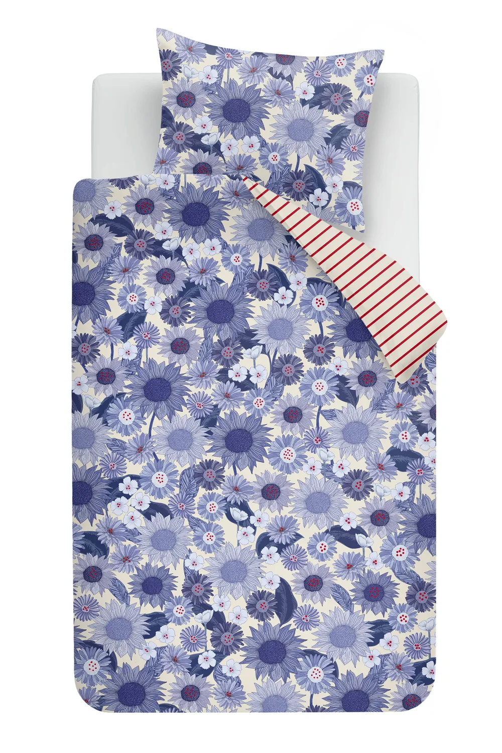 Oilily Rilyn sengetøy 140x200 blått blomster bomull