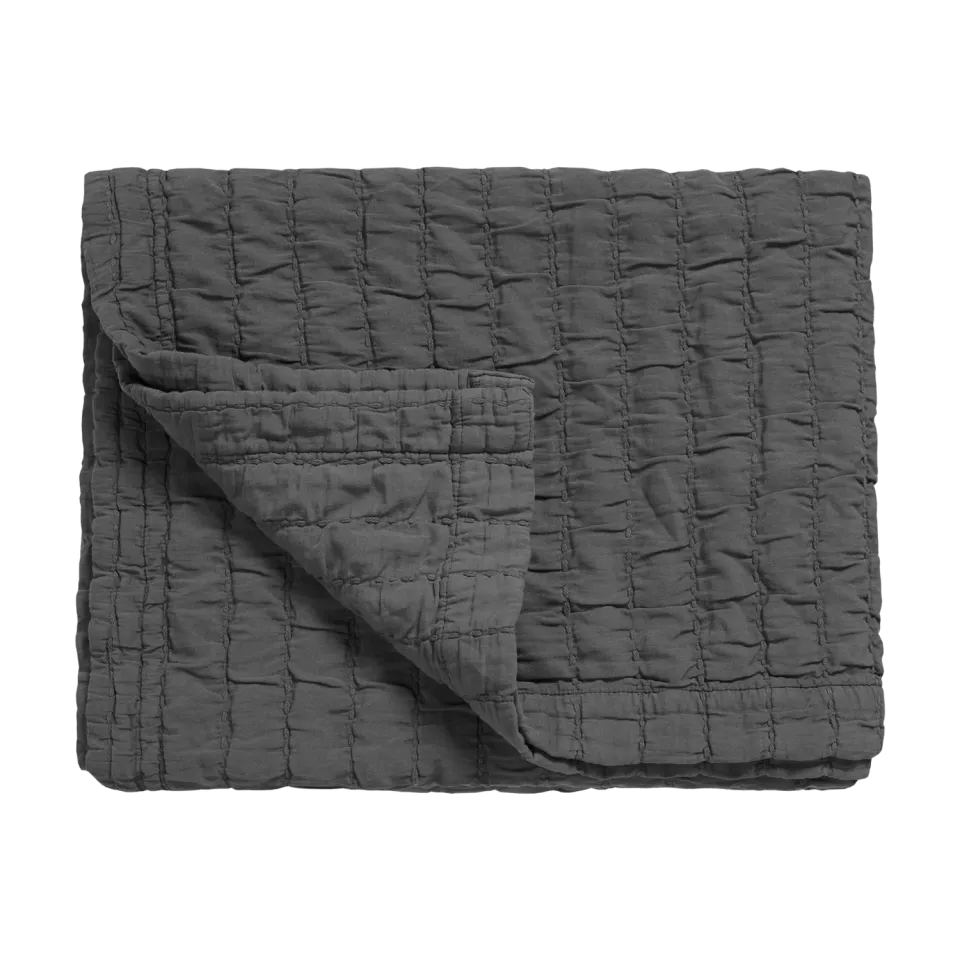 Vandyck Pure 64 sengeteppe off black 180x260 vattert