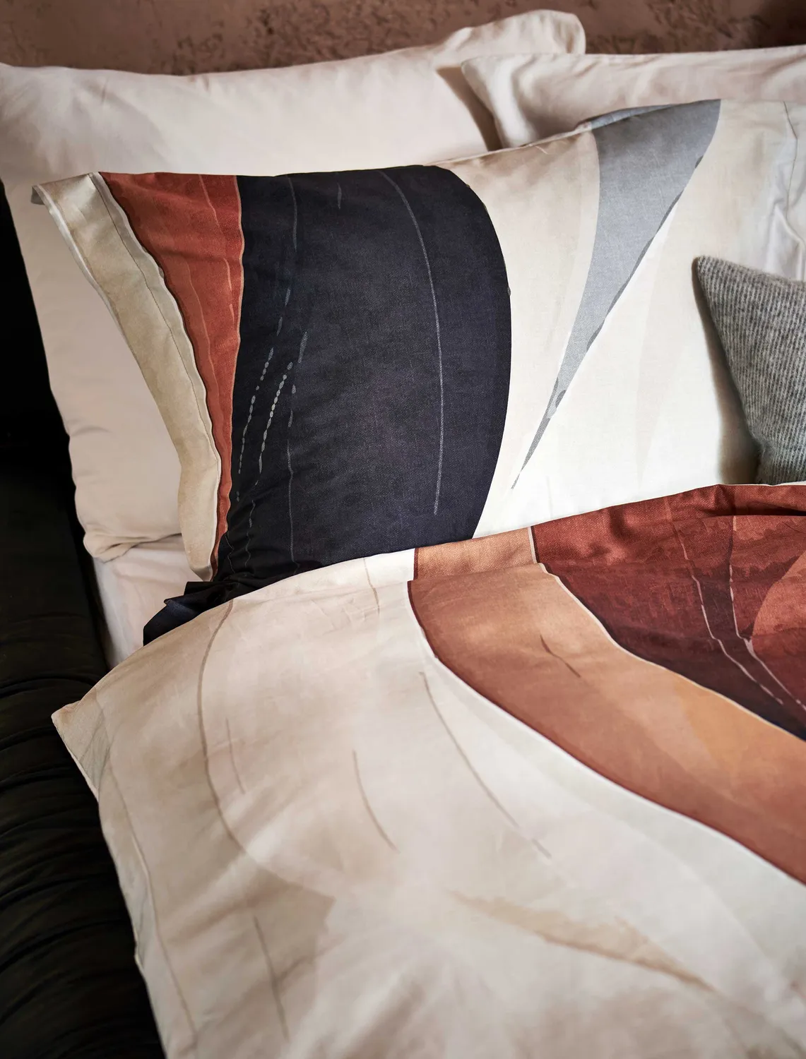 Vandyck Curva dynetrekksett cream tan bomullssateng