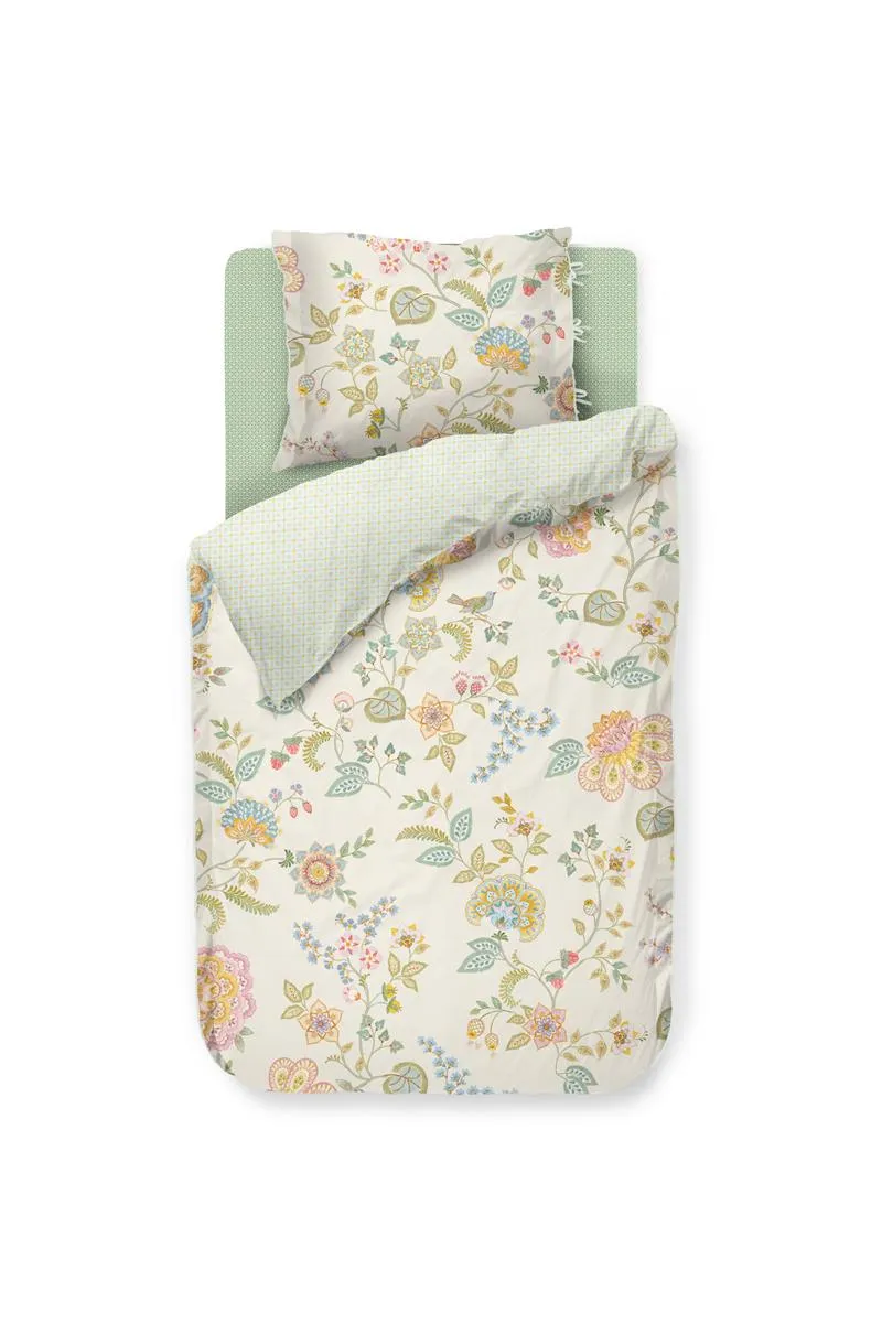Pip Studio Buenas Tardes dynetrekk 140x200 offwhite blomster