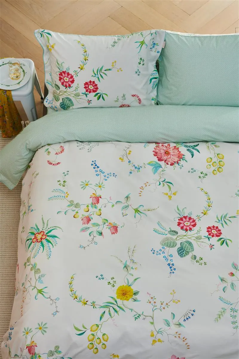 Pip Studio Fleur Grandeur dynetrekk hvit perkal 140x200 cm