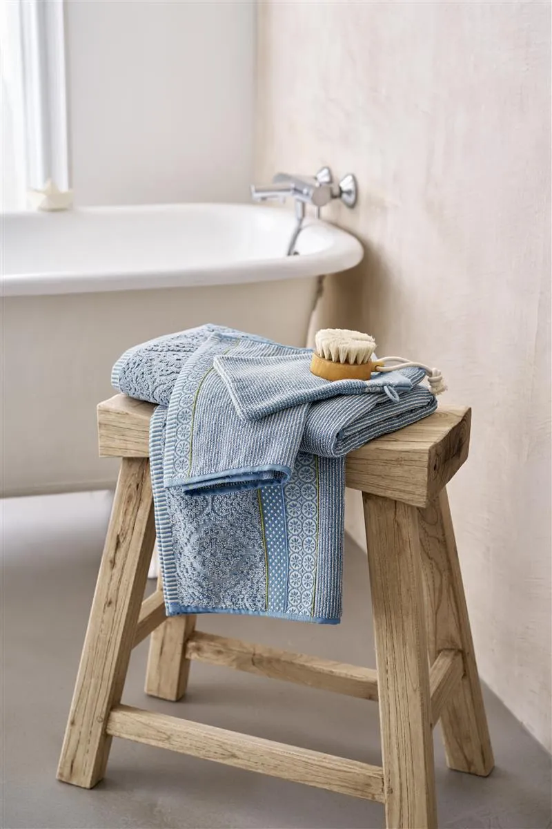 Pip Studio Soft Zellige badehåndkle 70x140 blågrå