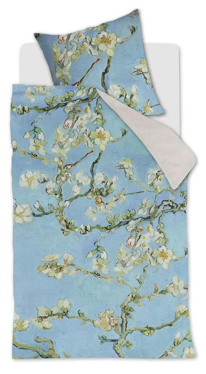 Beddinghouse Van Gogh Almond Blossom dynetrekk 200x200 blå sateng