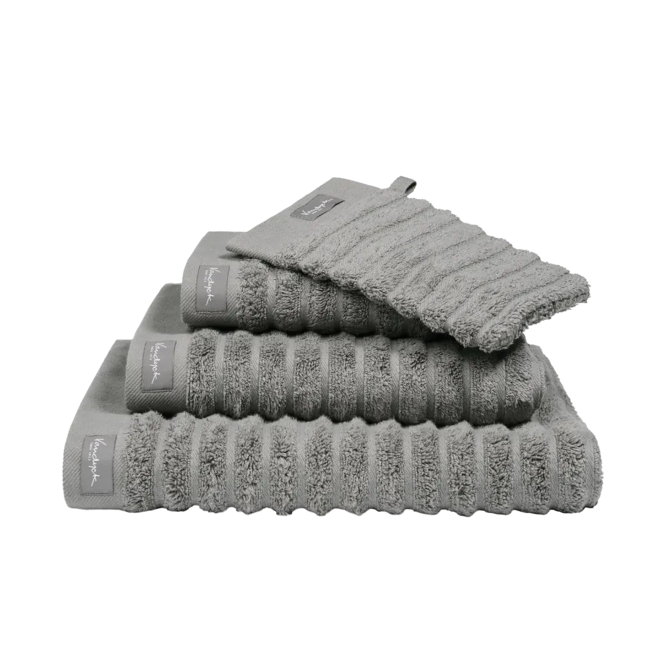 Vandyck Home Wave håndkle mole grey bomull