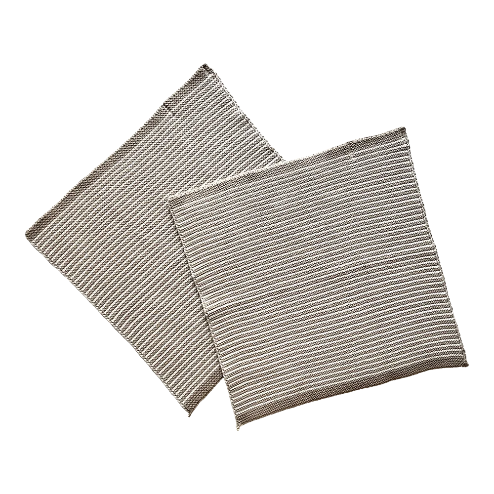 Solwang Design khaki stribe klut 2-pk økologisk