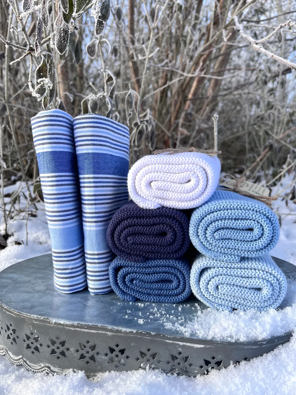 Solwang Design håndkle mørk støvet blå 1-pk