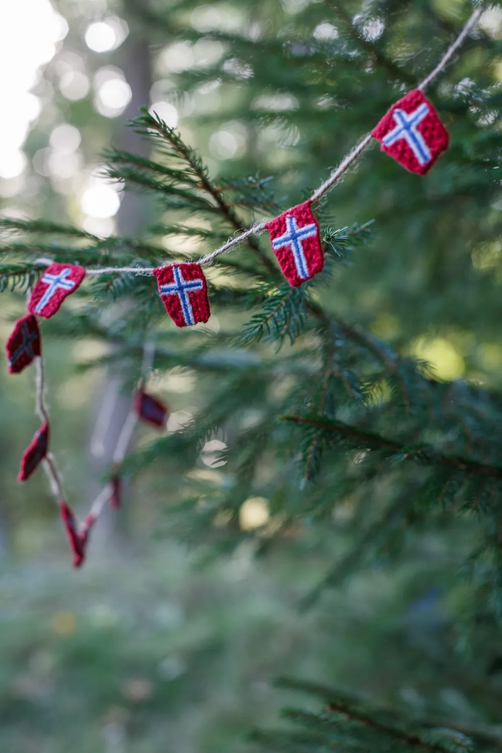 Solwang Norske flagg girlander bomull 20-pk